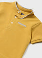 Mayoral Baby Boy Short Sleeve Polo Tee with Mao Collar  1104-74 Ocre