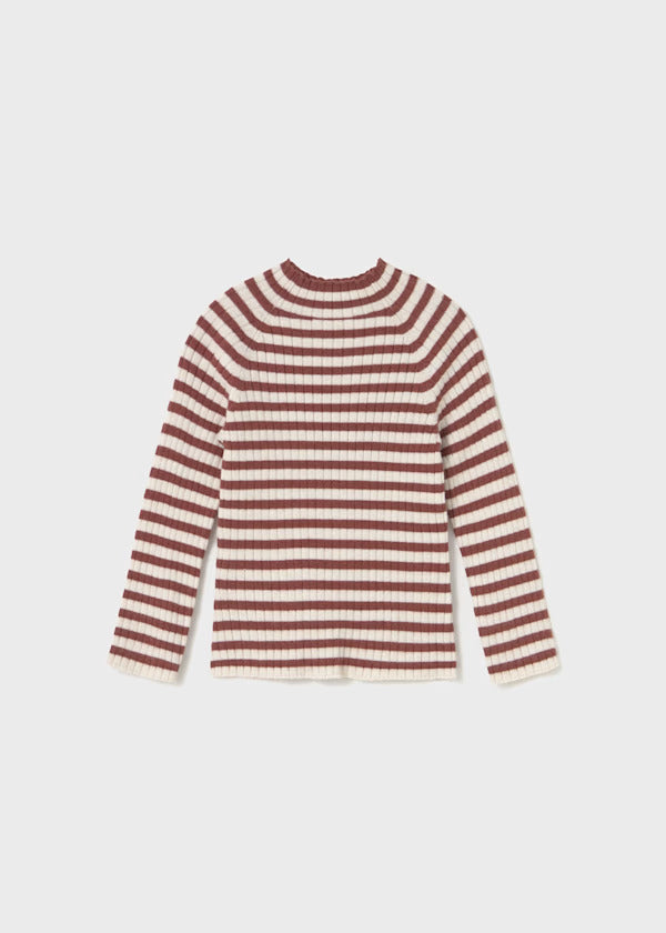 Mayoral Baby Girl Mockneck Sweater   2074-14   Terracota