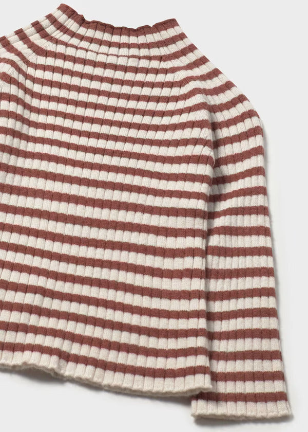 Mayoral Baby Girl Mockneck Sweater   2074-14   Terracota