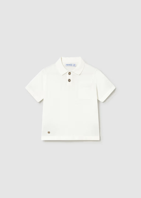 Mayoral Baby Boy Short Sleeve Knit Polo   1109-40   Nata