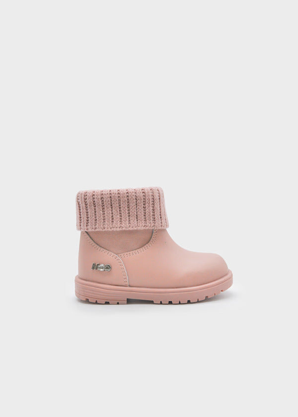 Mayoral Baby Girl Knit Biker Boots   42569-58   Rosa