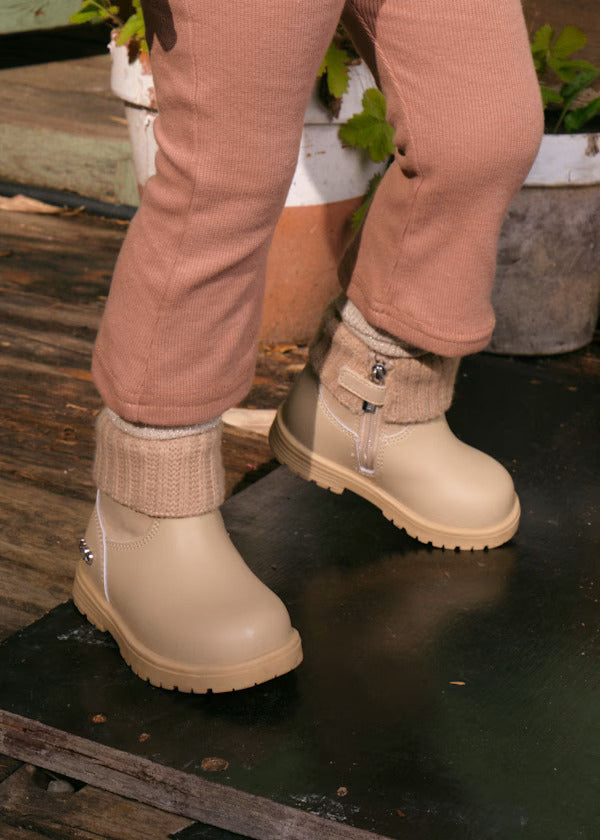 Mayoral Baby Girl Knit & Leather Boots   42.569-57   Arena