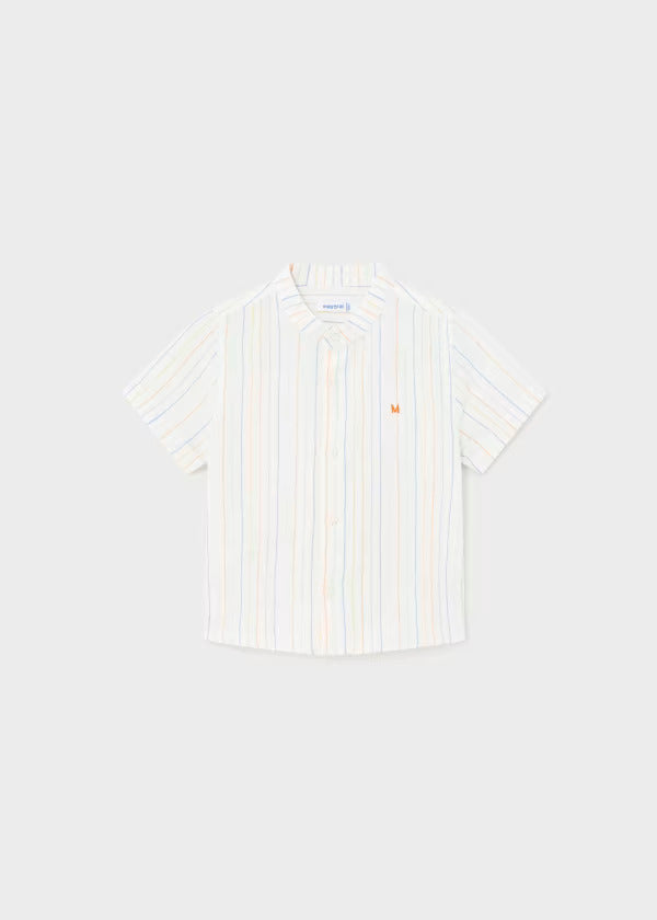 Mayoral Baby Boy Short Sleeve Linen Shirt  1113-85  Multicolor *