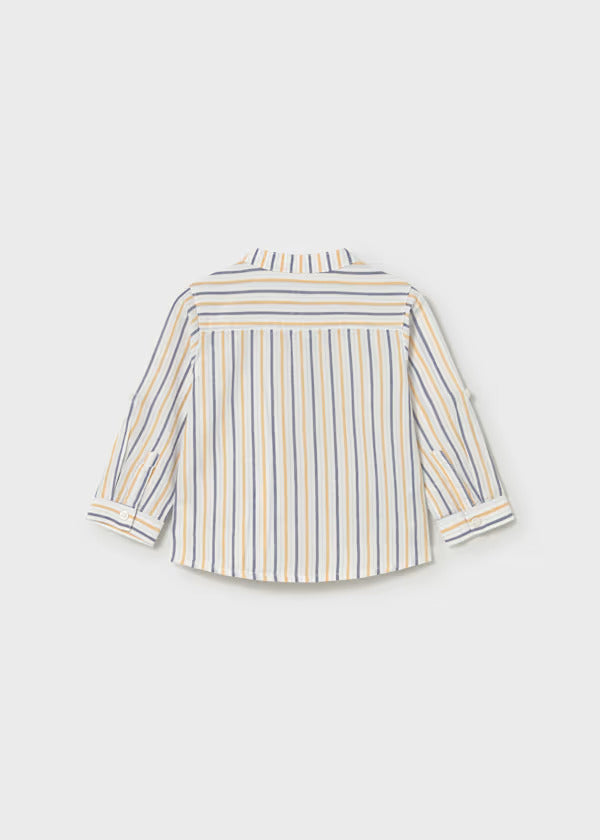 Mayoral Baby Boy Long Sleeve Stripe Shirt   1116-36   Peach