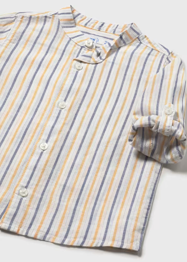 Mayoral Baby Boy Long Sleeve Stripe Shirt   1116-36   Peach