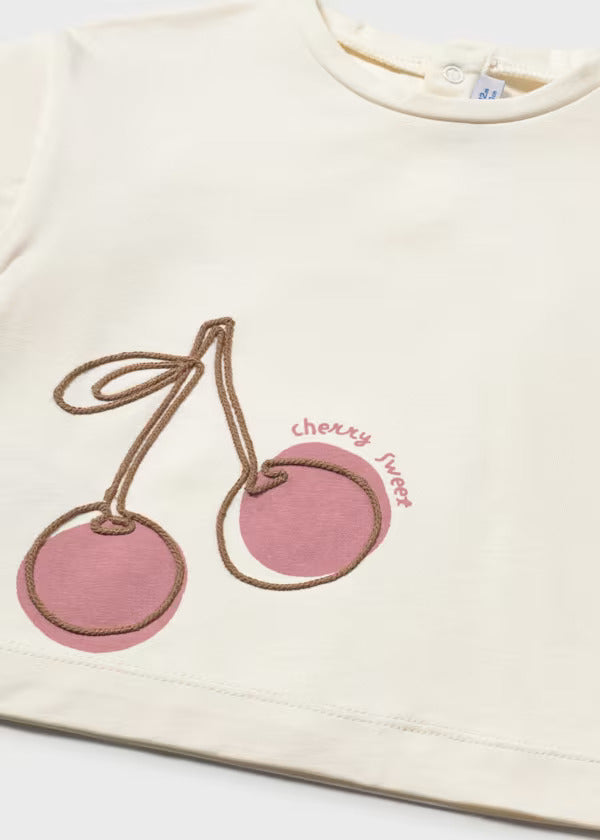 Mayoral Baby Girl Long Sleeve Tee   1088-30   Hueso-Blus