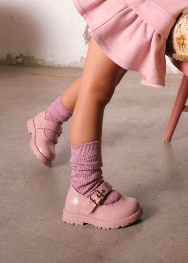 Mayoral Baby Girl Chunky Heel Mary Jane   42.563-41   Rosa