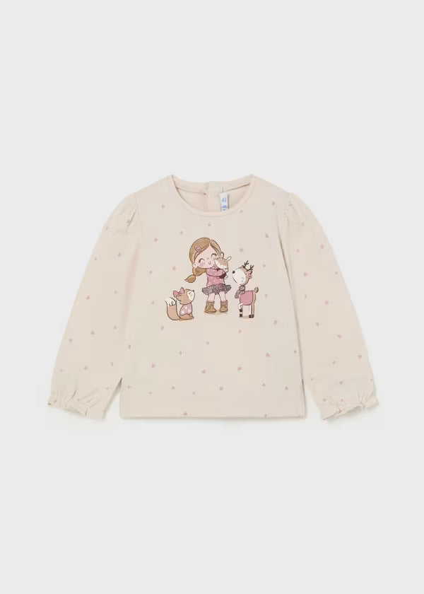 Mayoral Baby Girl Long Sleeve Tee   2049-38   Garb-Petal *