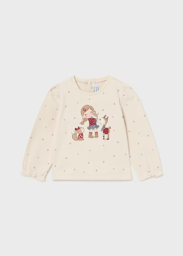 Mayoral Baby Girl Long Sleeve Tee  2049-36  Garb-Tomat **