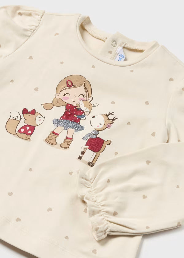 Mayoral Baby Girl Long Sleeve Tee  2049-36  Garb-Tomat **