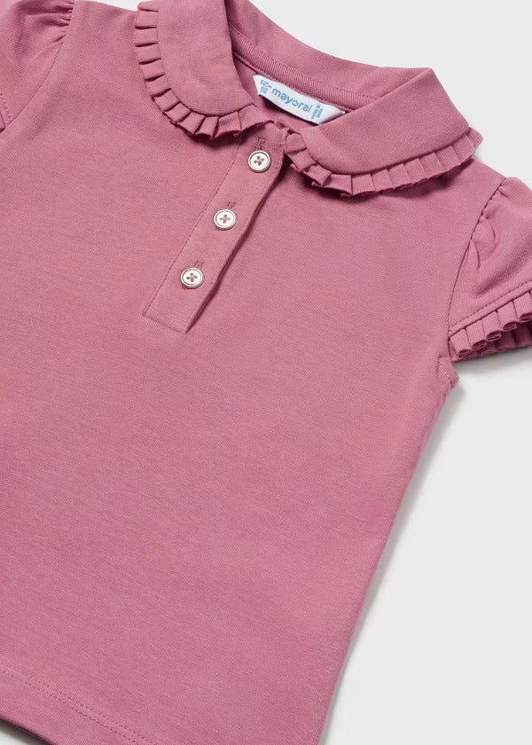 Mayoral Baby Girl Short Sleeve Polo  1101-59  Hibiscus