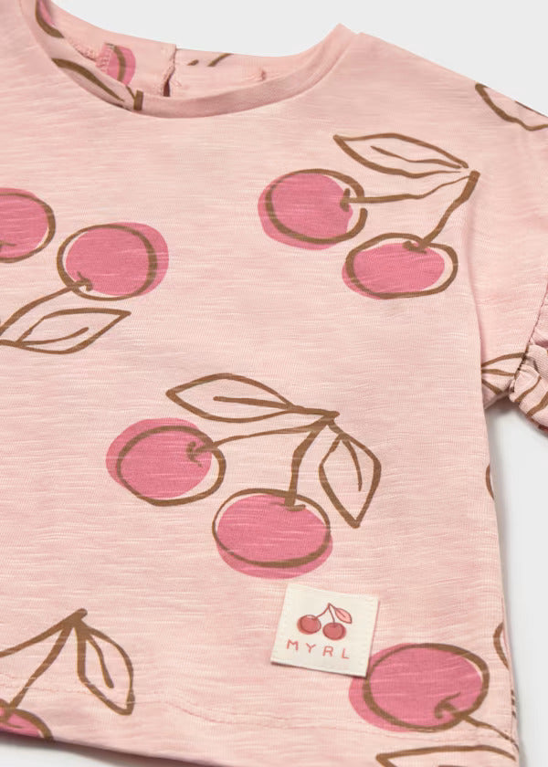Mayoral Baby Girl Short Sleeve Tee   1082-17   Peonia