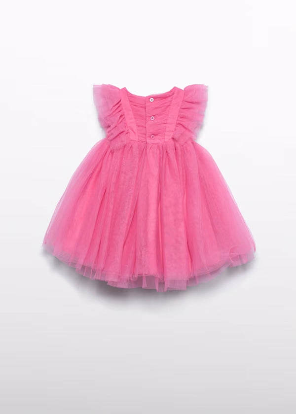 Abel & Lula Baby Girl Tulle Dress   5012-90   Chicle