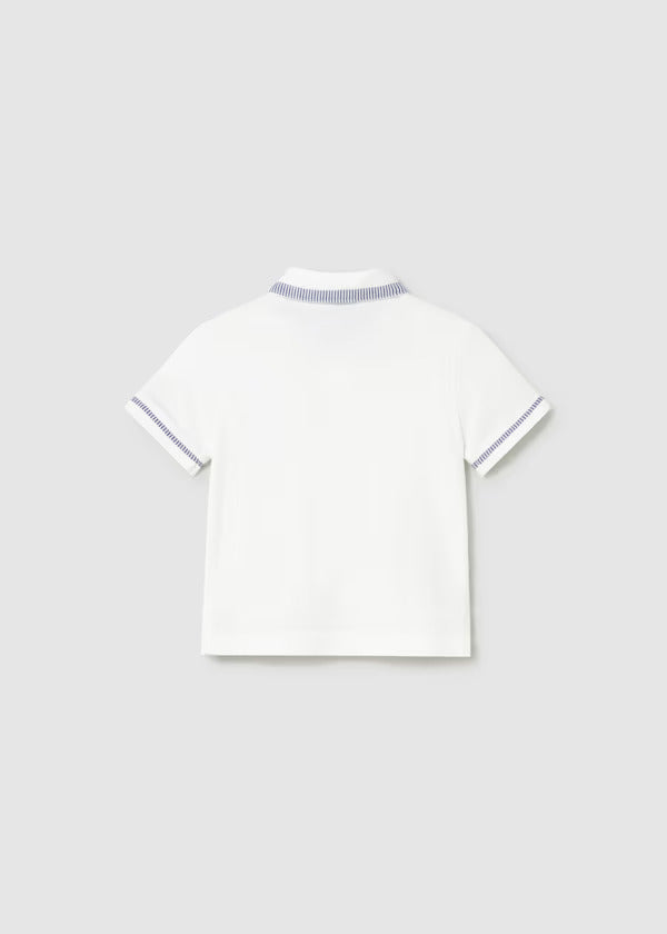 Mayoral Baby Boy Short Sleeve Polo   1107-76   Blanco