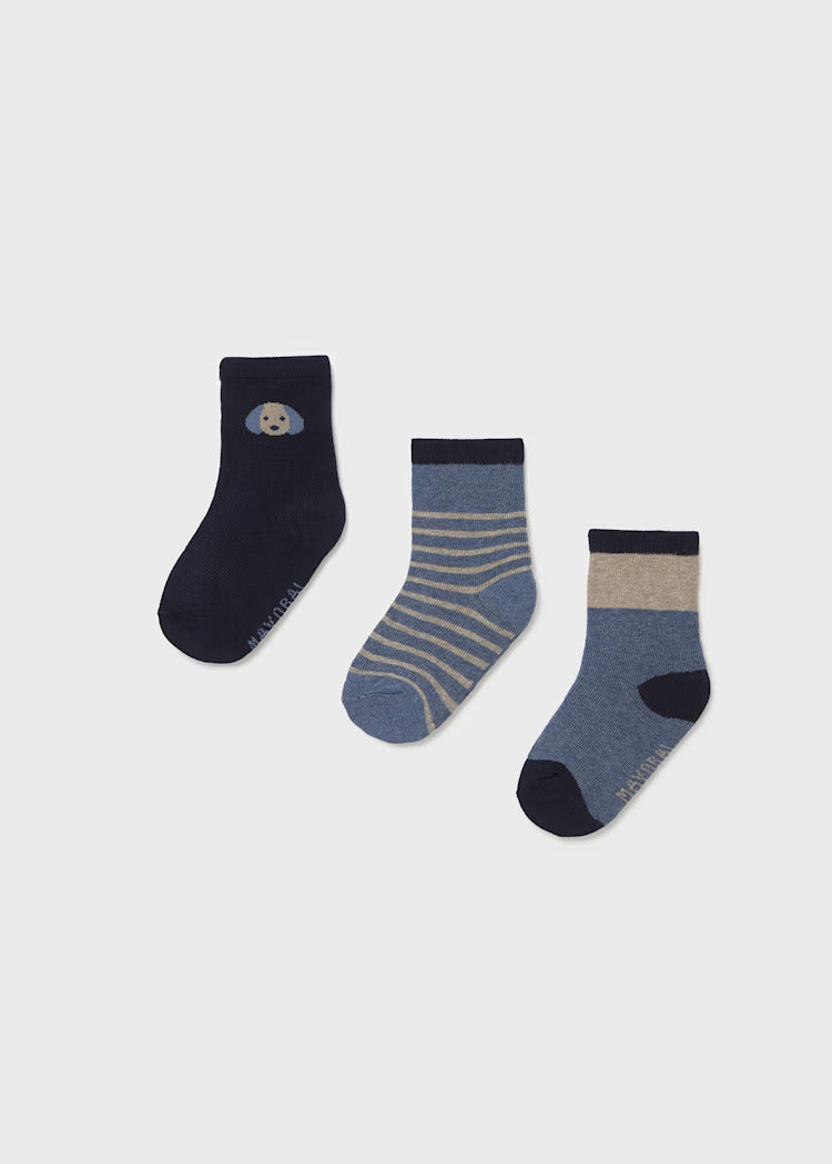 Mayoral Baby Boy Socks 3pk  10009-58  Ballena Vig