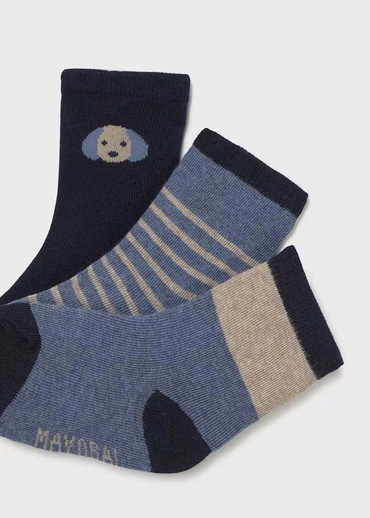 Mayoral Baby Boy Socks 3pk  10009-58  Ballena Vig
