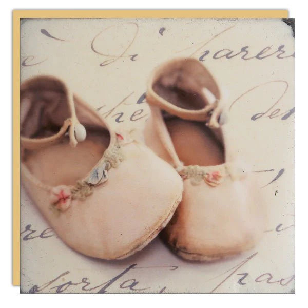 Cedar Mountain Card Pink Baby Shoes