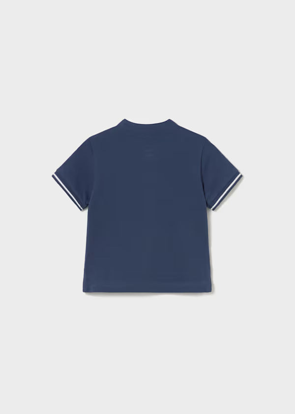 Mayoral Baby Boy Short Sleeve Polo With Mandarin Collar   1106-37   Atlantico