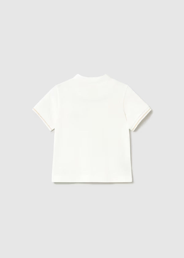 Mayoral Baby Boy Short Sleeve Polo With Mandarin Collar   1106-36   Nata