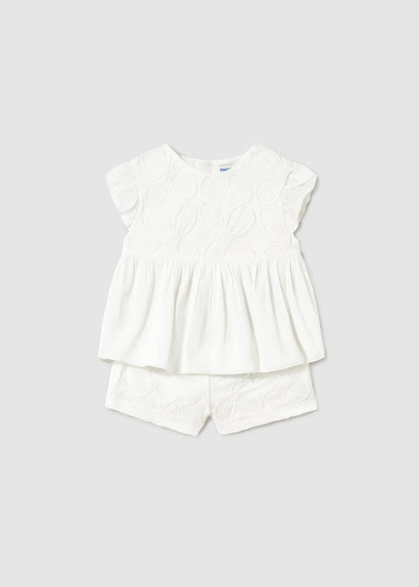 Mayoral Baby Girl Short Set   1261-27   Crudo