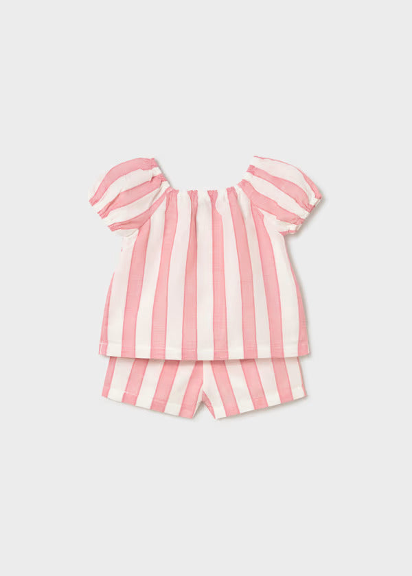 Mayoral Baby Girl Fancy Shirt & Short Set   1211-70   Camellia