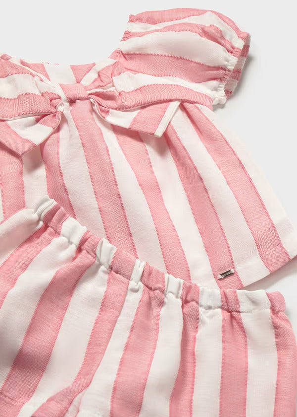 Mayoral Baby Girl Fancy Shirt & Short Set   1211-70   Camellia