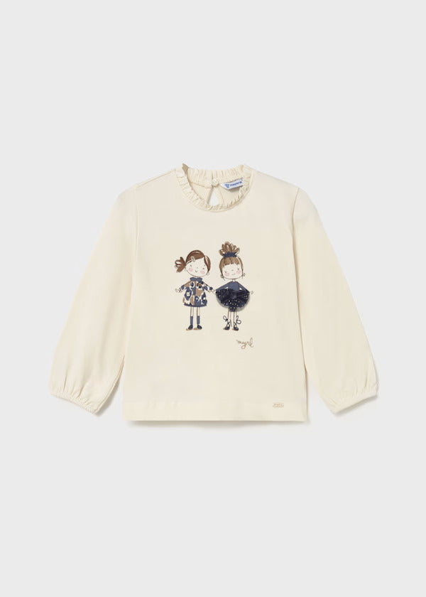 Mayoral Baby Girl Long Sleeve Tee   2075-79   Mac-Marino