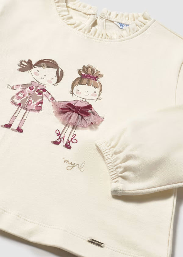 Mayoral Baby Girl Long Sleeve Shirt   2075-78   Mac-Cuarzo