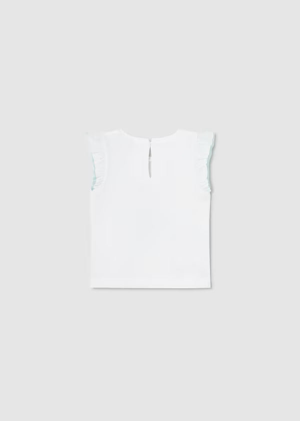 Mayoral Baby Girl Short Sleeve Tee  1005-39  Bco-anis**