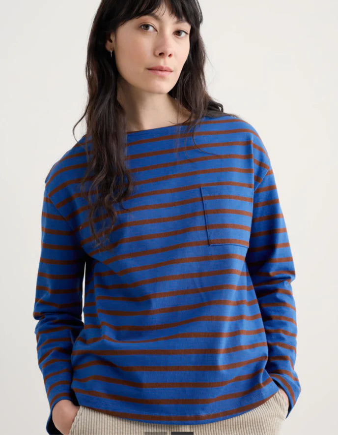 Seasalt Beach Boat Top - Breton Ink Cocoa