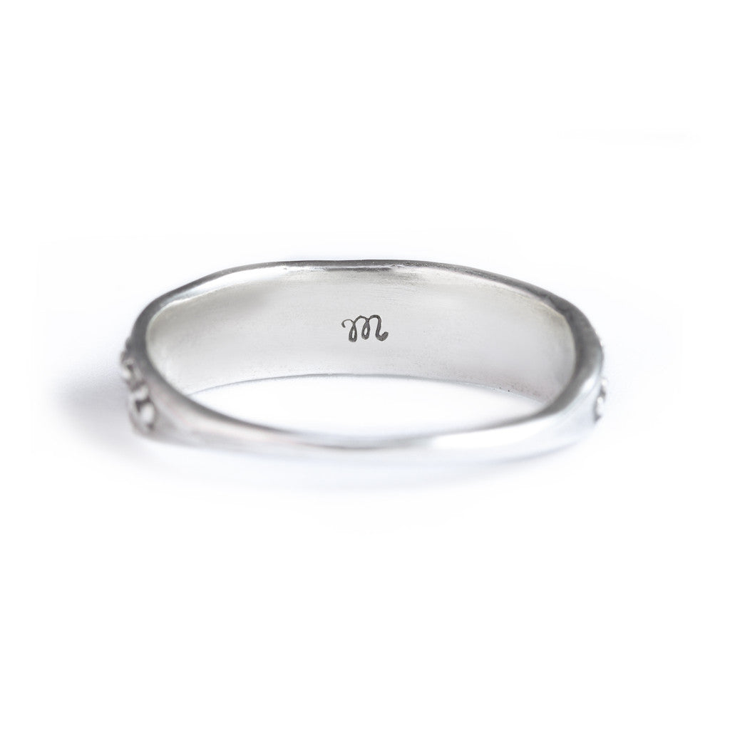 Marmalade Bee in Flowers Storybook Ring - Silver