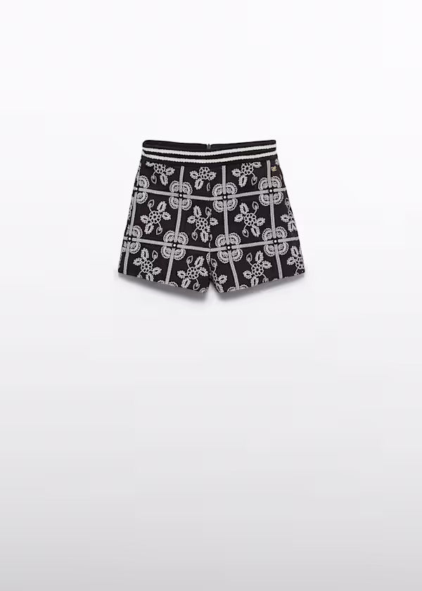 Abel & Lula Girls Jacquard Skirt/Shorts   5715-8    Black