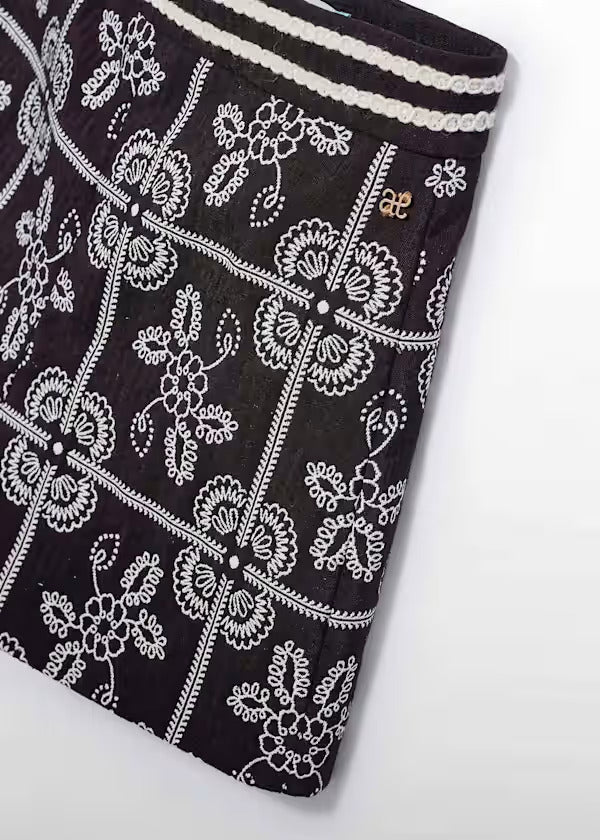 Abel & Lula Girls Jacquard Skirt/Shorts   5715-8    Black