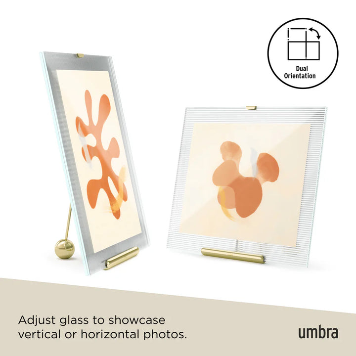 Umbra Flute Picture Frame  -  Brass