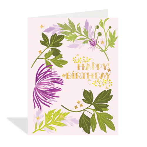 Half Penny Card  HP26118KW  Floral Birthday