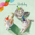 Ling Birthday Card  II1321  Feline Friends