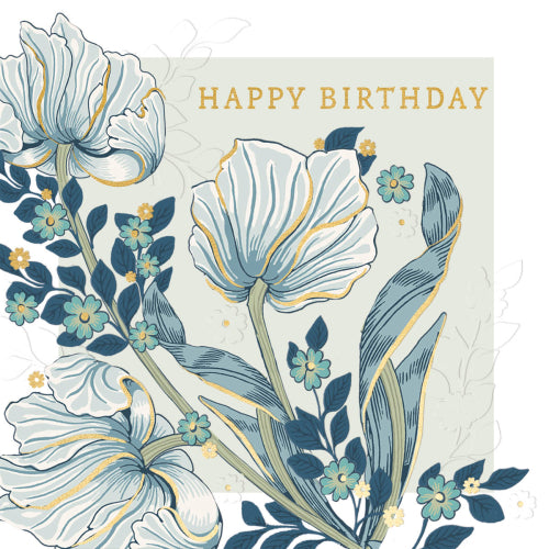Ling Birthday Card  IJ0263  Blue Pimpernel