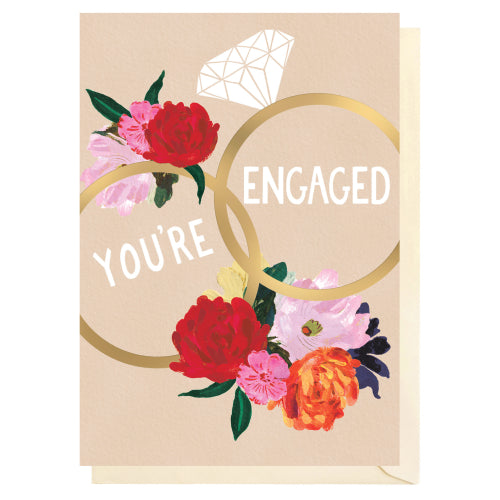 Louise Tiler Wedding Card  GB008  You're Engaged