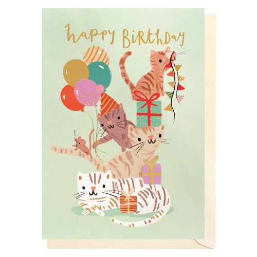 Louise Tiler Card  TS062  Birthday Kitties