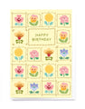 Birthday Card  CW004  Floral Squares