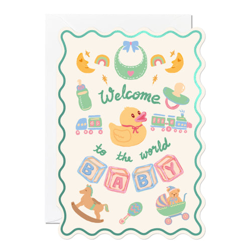 Ricicle Baby Card  C391  Welcome to the World
