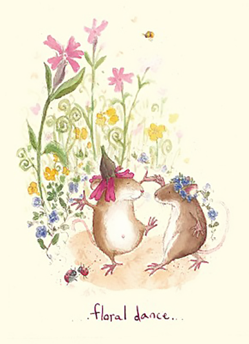 Two Bad Mice Card  IF201  flower dance