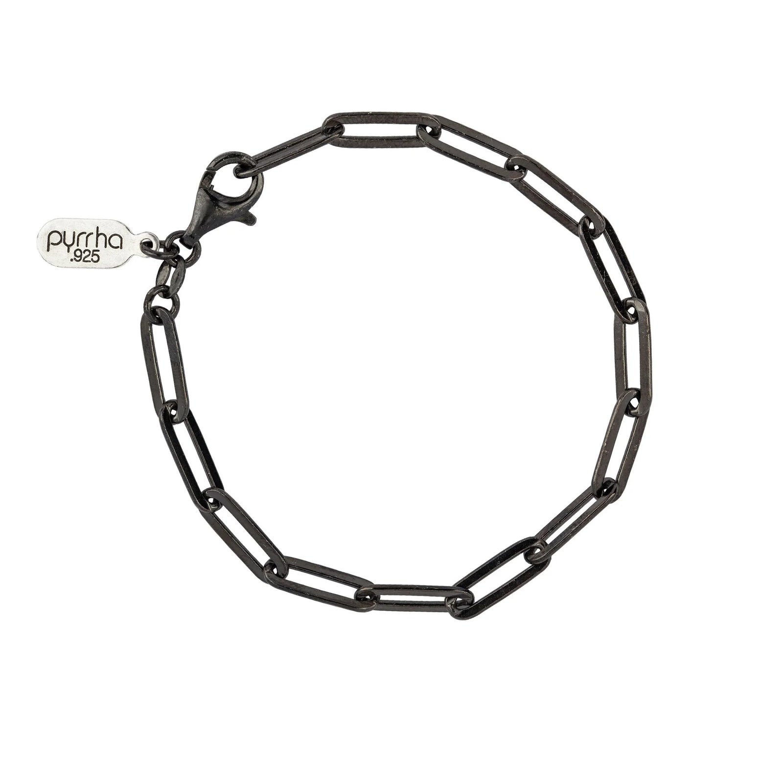 Pyrrha Black Large Paperclip Chain Bracelet  BB81-B