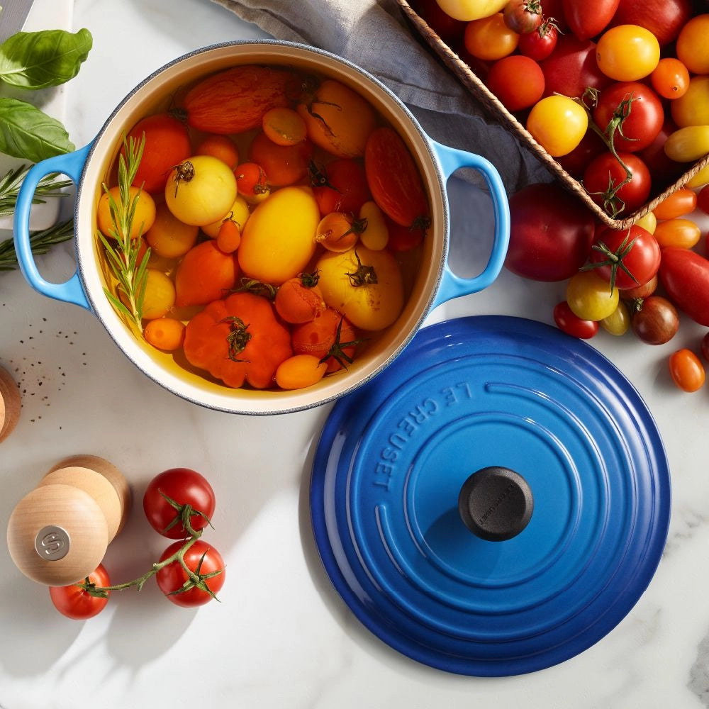 Le Creuset 6.2L Shallow Round French Oven  -  Blueberry*