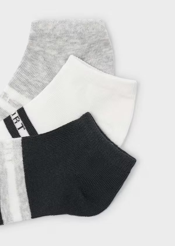Mayoral Boys 3pk Socks  10182-50  Negro