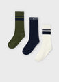Mayoral Boys Gym Socks Set of 3   10053-96   Oliva