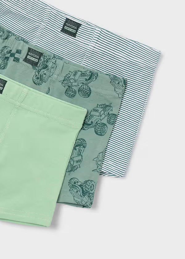Mayoral Boys Boxers Set of 3   10171-11   Matcha