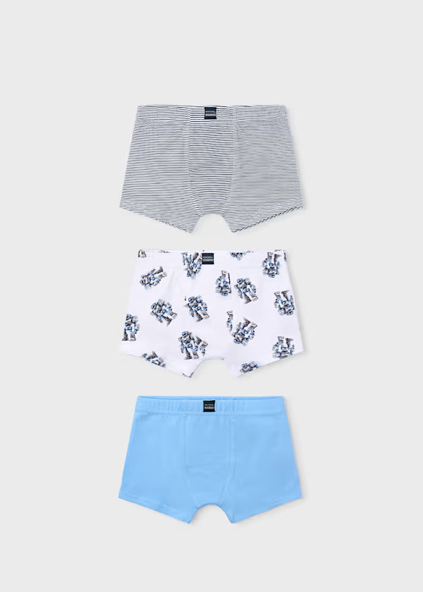 Mayoral Boys Boxers Set of 3   10171-13   Celeste