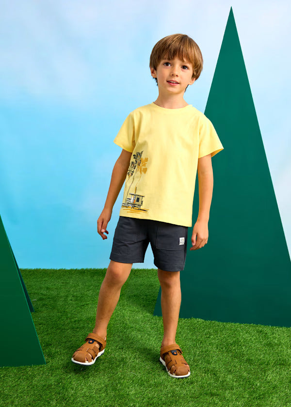 Mayoral Boys 3 Piece Short Set  3606-91   Amarillo