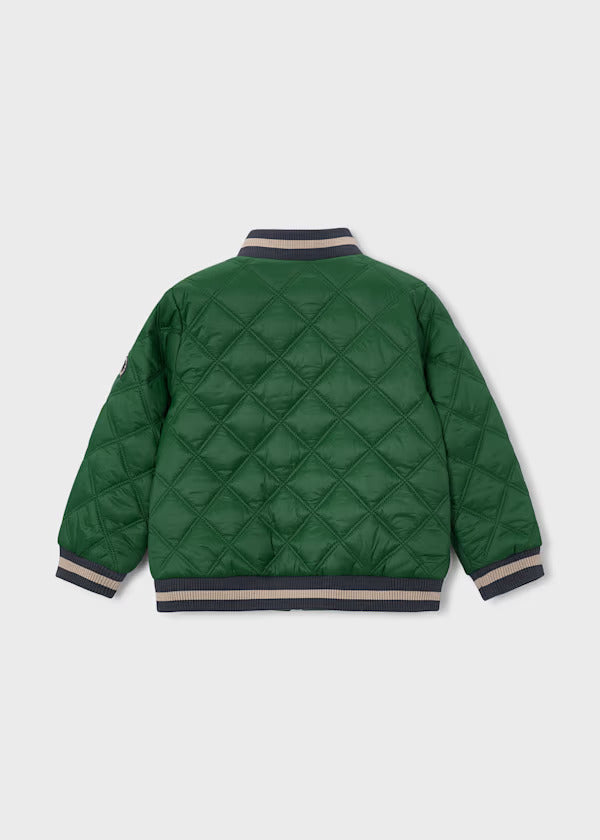 Mayoral Boys Quilted Bomber Jacket   4468-88   Dark Acaci
